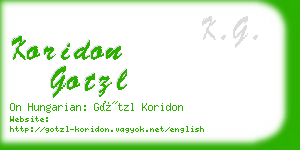 koridon gotzl business card